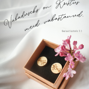 puidust kõrvarõngad - usk, lootus, armastus, vabadus